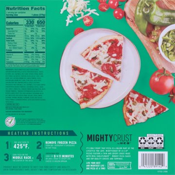 MightyCrust by H-E-B Hatch Chile & Pepperoni Cauliflower Crust Gluten Free Frozen Pizza, 9.7 oz
