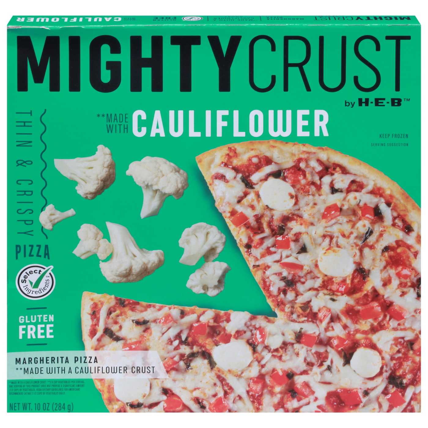 MightyCrust by H-E-B Frozen Cauliflower Pizza - Margherita; image 1 of 2