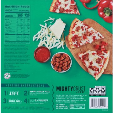 MightyCrust by H-E-B Italian Sausage & Red Peppers Cauliflower Crust Gluten Free Frozen Pizza