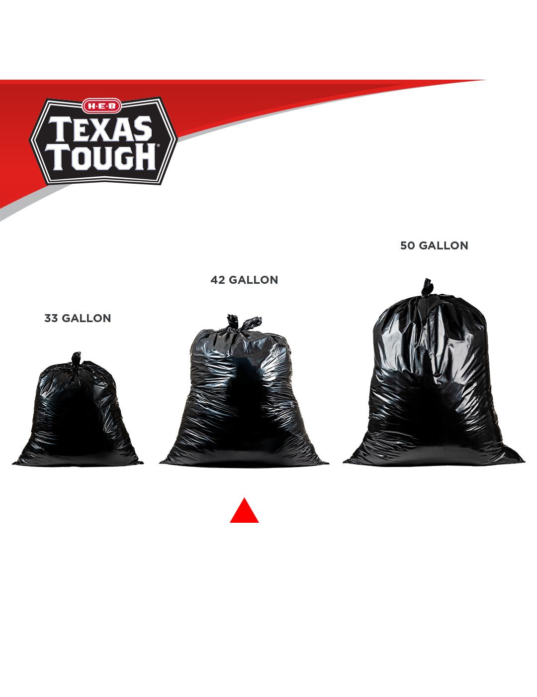H-E-B Texas Tough Contractor Trash Bags, 42 Gallon; image 5 of 5