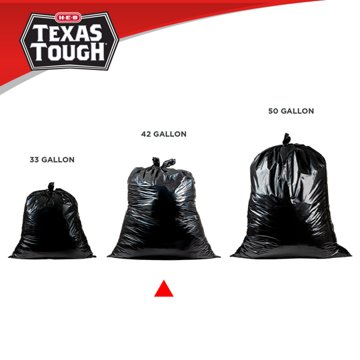 H-E-B Texas Tough Contractor Trash Bags, 42 Gallon, 30 ct