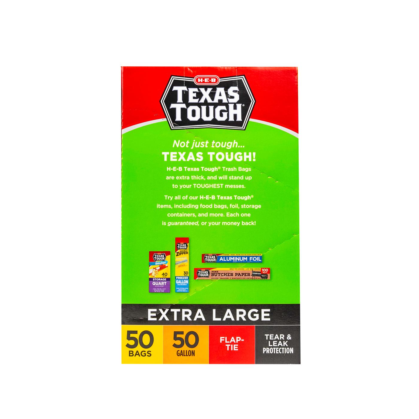 H-E-B Texas Tough Extra Large Trash Bags, 50 Gallon; image 2 of 5