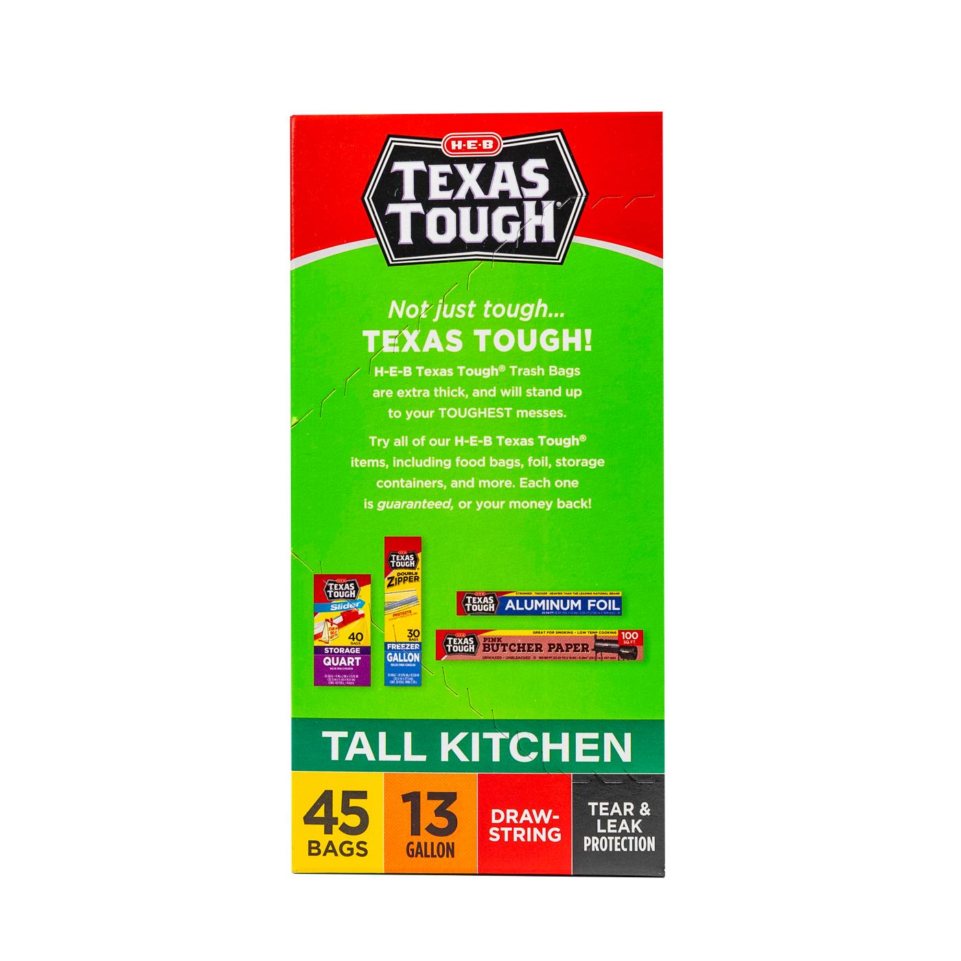 H-E-B Texas Tough Tall Kitchen Drawstring Trash Bags, 13 Gallon - Lavender Scent; image 3 of 5
