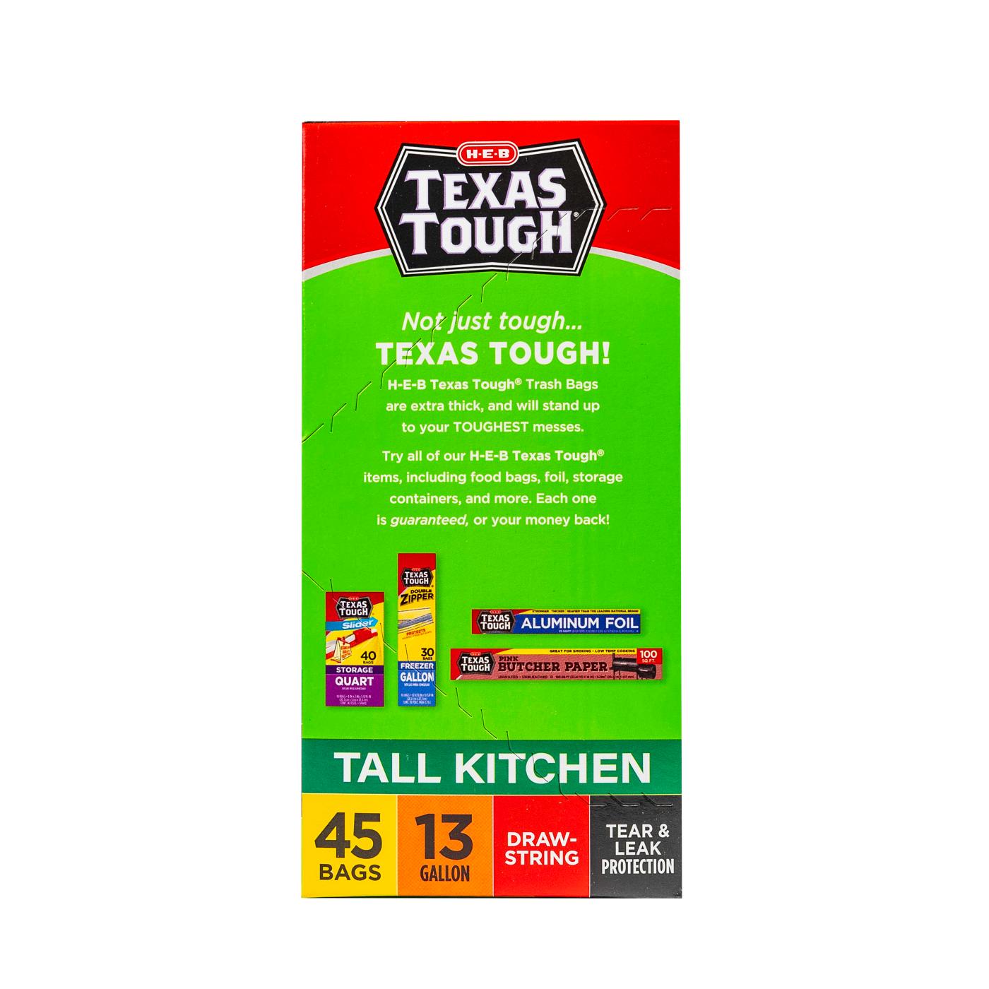 H-E-B Texas Tough Tall Kitchen Trash Bags, 13 Gallon - Fresh Scent; image 3 of 5