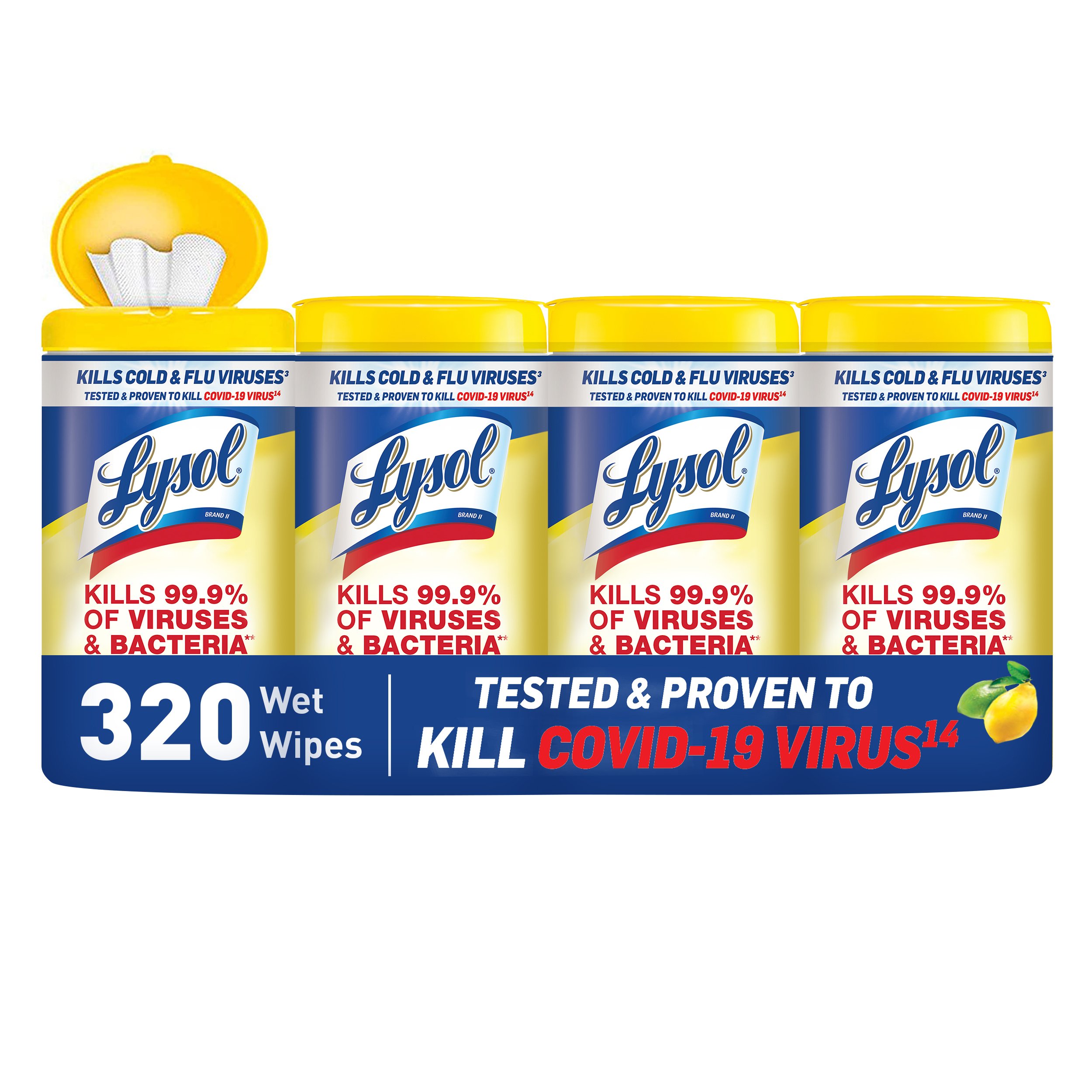 Lysol 80-Count Lemon, Mango and Linen Disinfecting Wipes (3-Pack)  19200-99916-00 - The Home Depot