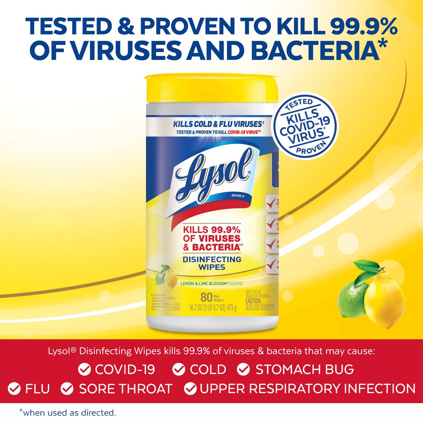 Lysol Lemon & Lime Blossom Disinfecting Wipes; image 5 of 6