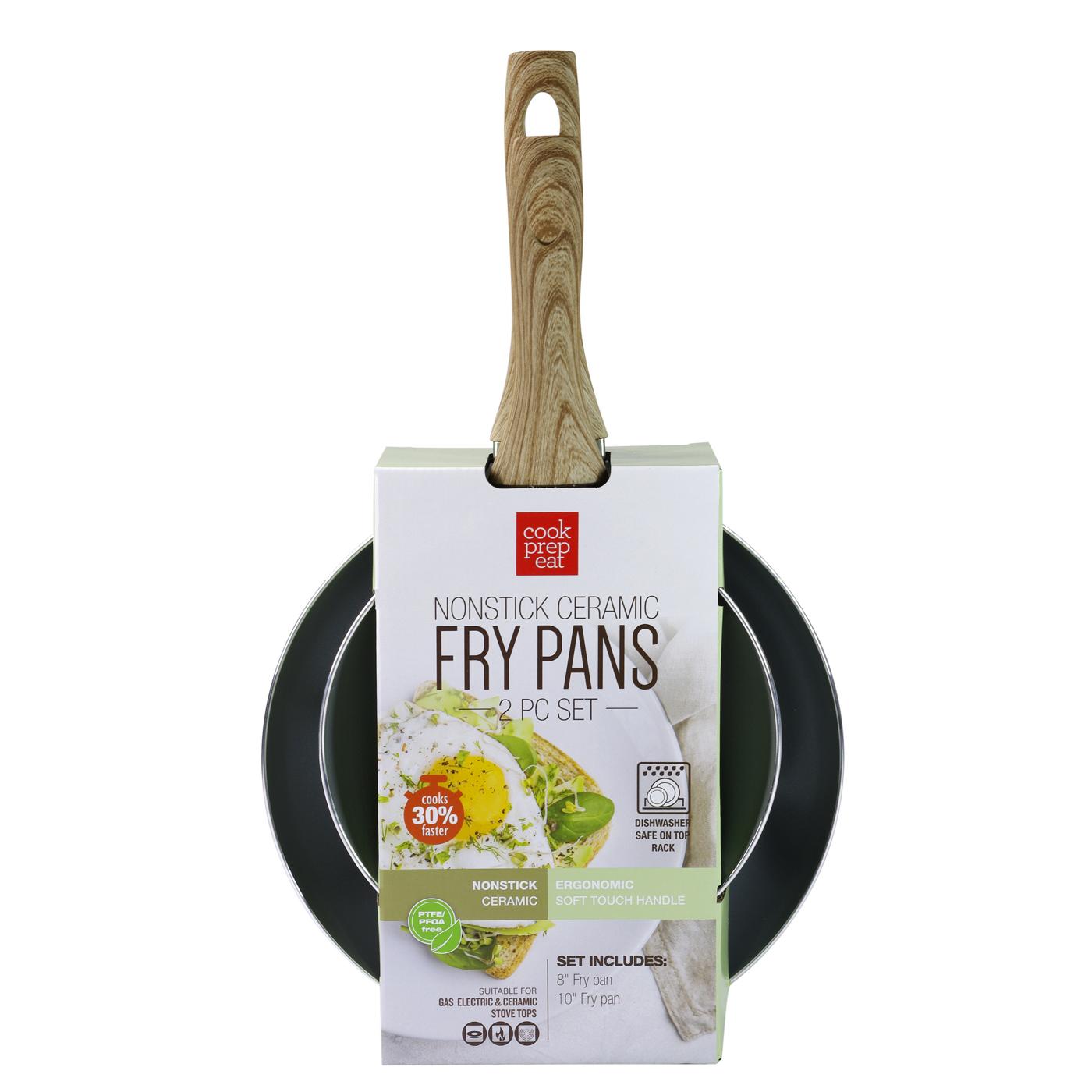 Cook Prep Eat Sage Non-Stick Ceramic Fry Pans