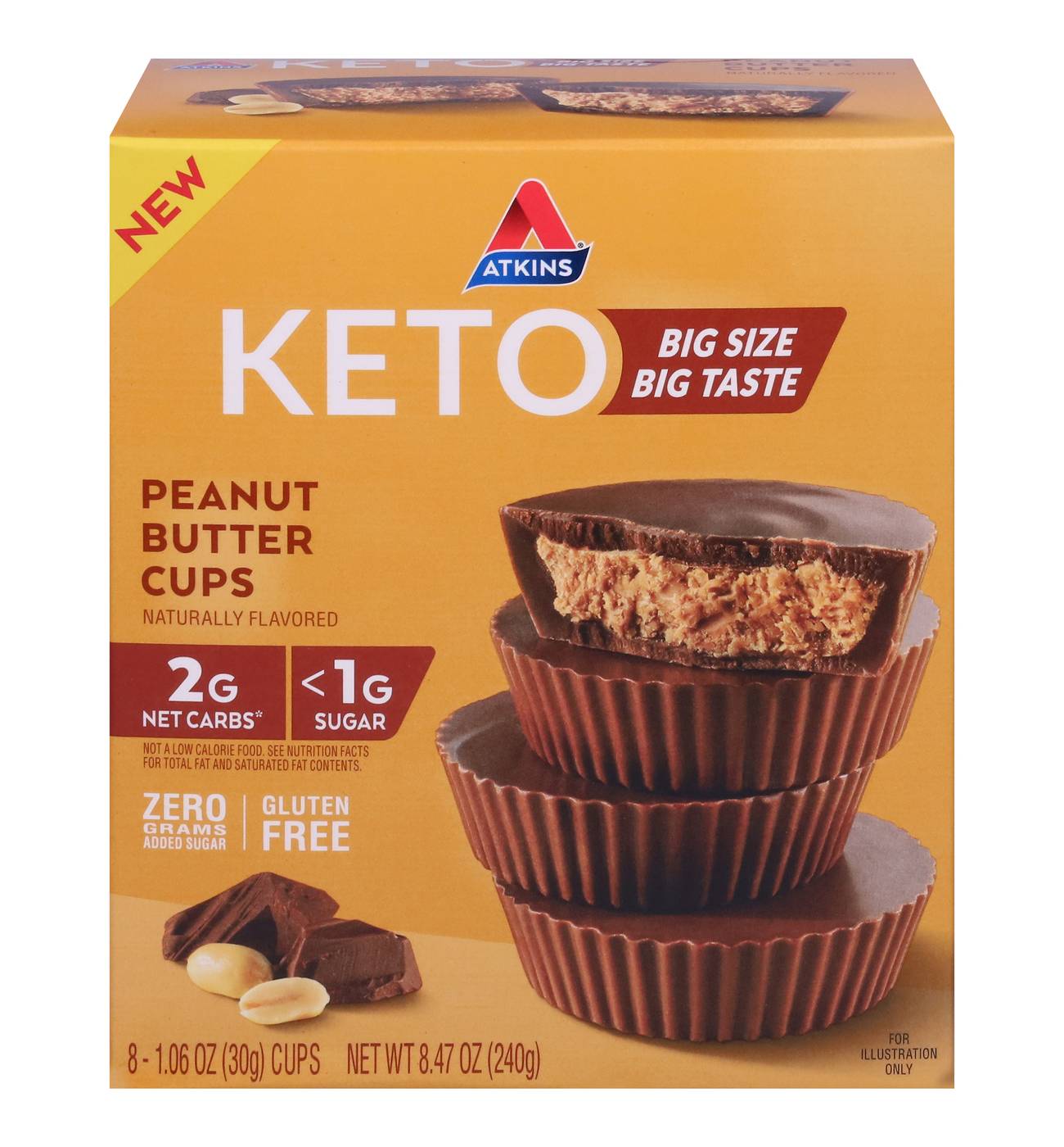 Atkins Keto Peanut Butter Cups; image 1 of 4