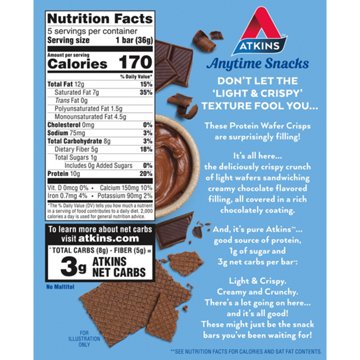 Atkins Protein Wafer Crisps - Chocolate Crème