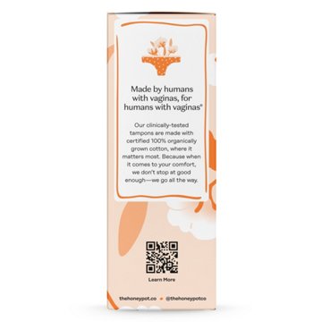 The Honey Pot 100% Organic Cotton Tampons - Regular & Super Multipack