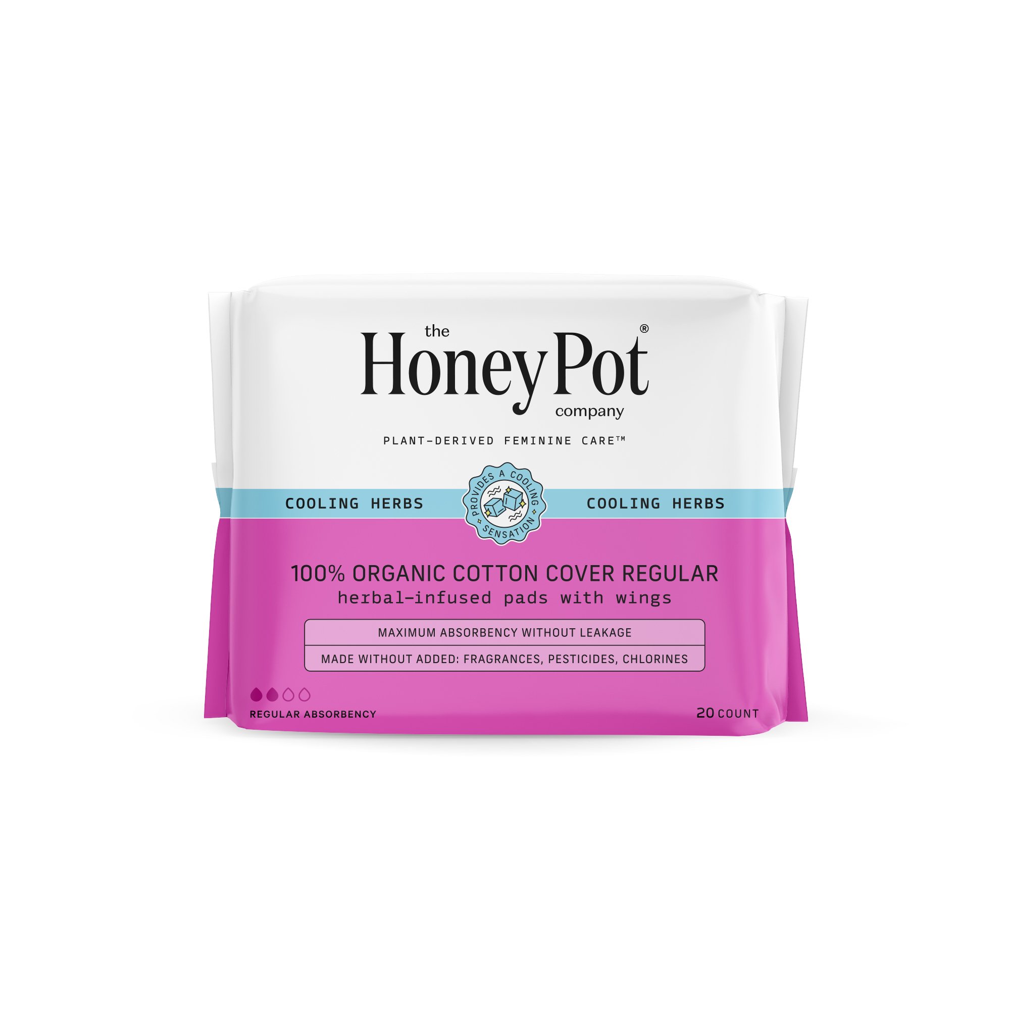 The Honey Pot HerbalInfused Pads with Wings Regular Shop Pads