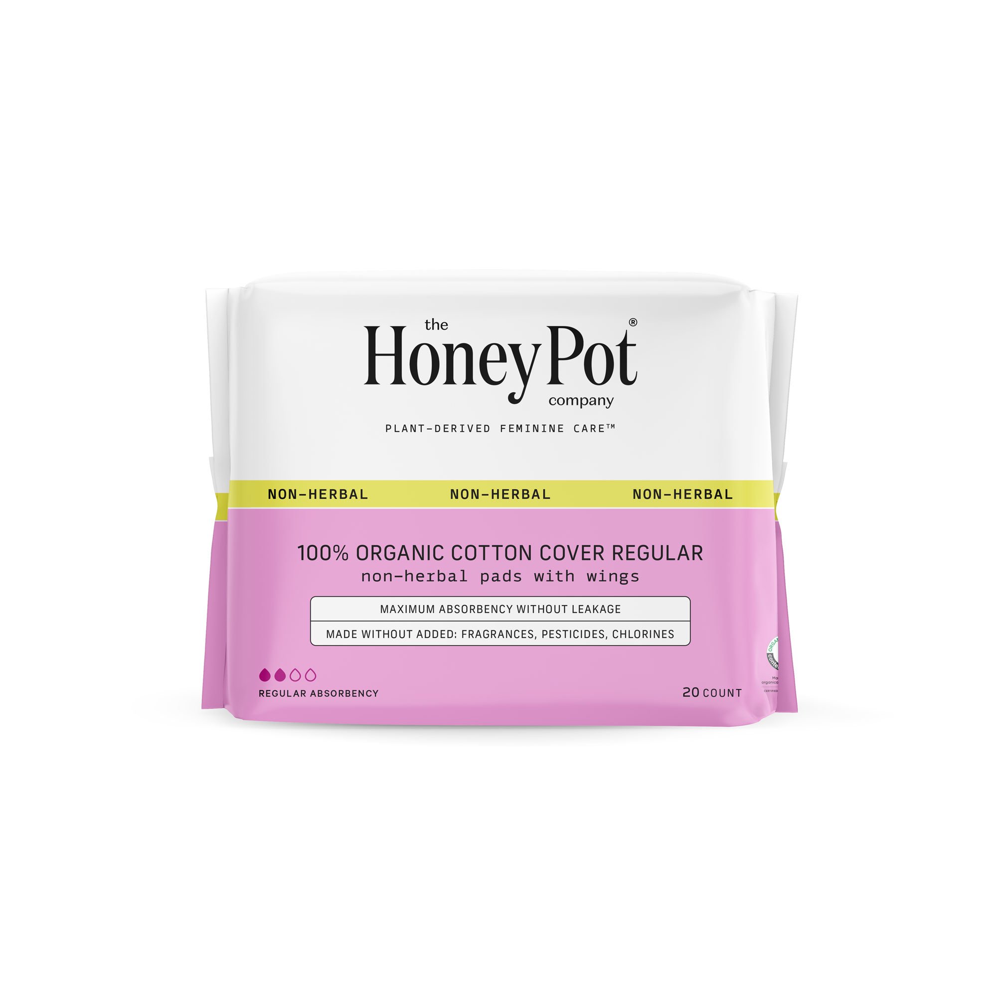 The Honey Pot Company 100 Organic Cotton Cover Regular Pads Shop Pads & Liners at HEB