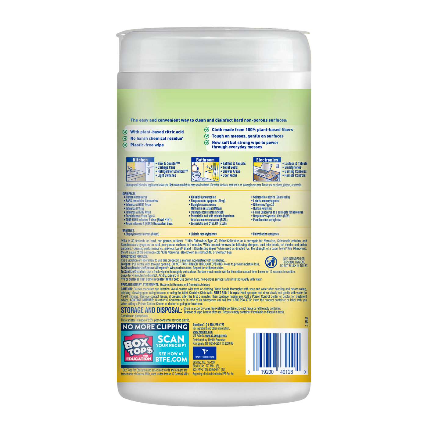 Lysol Biodegradable Disinfecting Wipes, Sanitizing Antibacterial Cleaning Wipes, Fresh Citrus; image 4 of 5