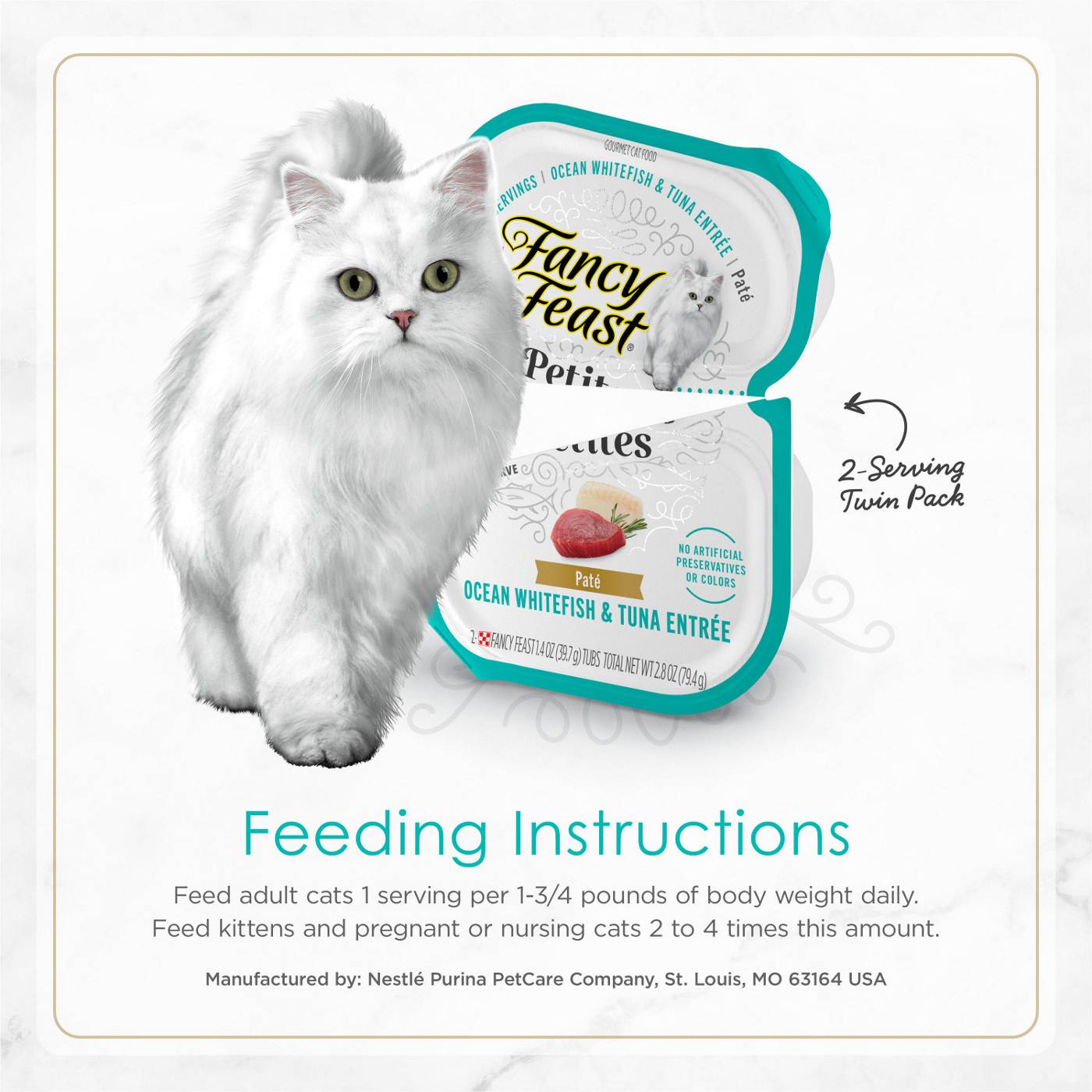 Fancy Feast Purina Fancy Feast Gourmet Pate Wet Cat Food, Petites Ocean Whitefish & Tuna Entree; image 3 of 5