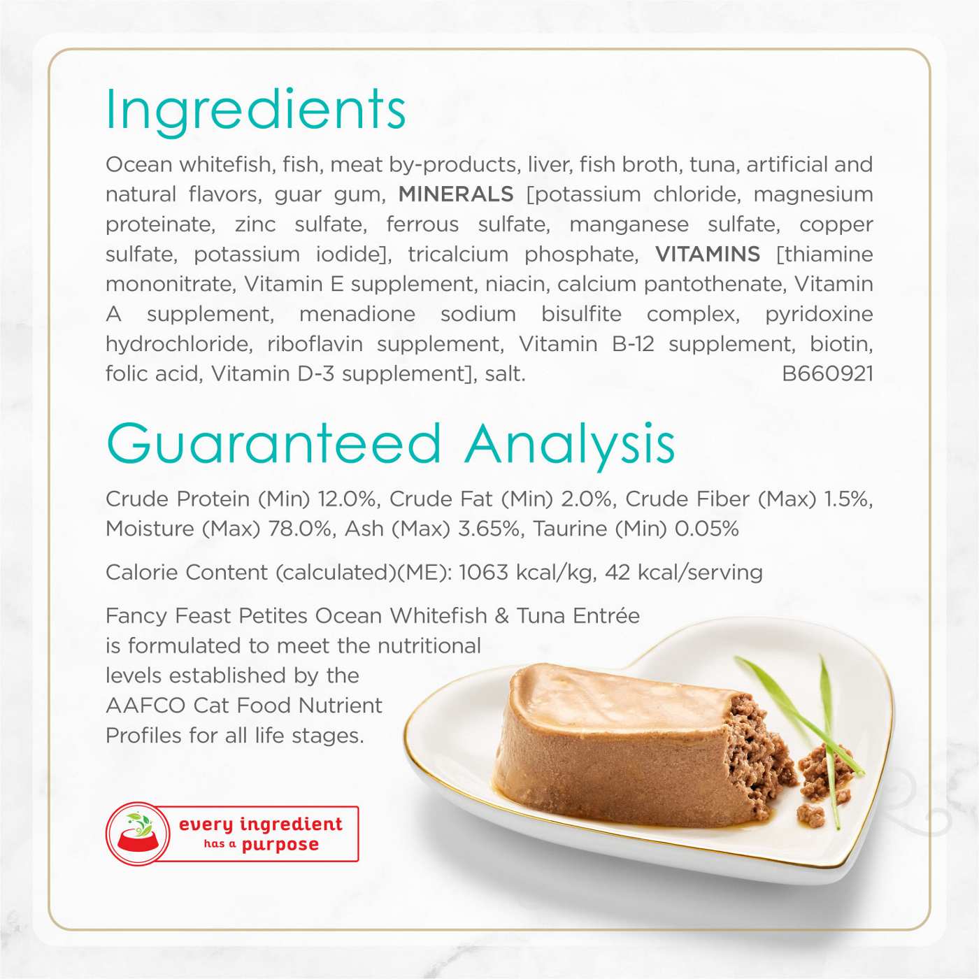 Fancy Feast Purina Fancy Feast Gourmet Pate Wet Cat Food, Petites Ocean Whitefish & Tuna Entree