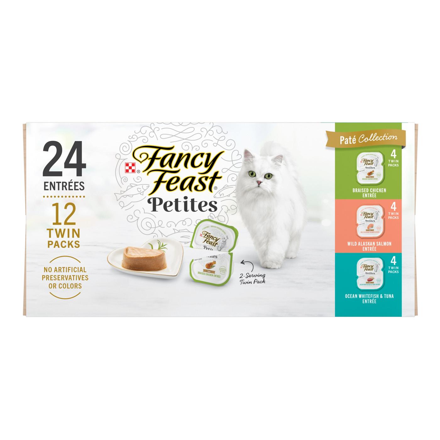 Fancy Feast Purina Fancy Feast Gourmet Wet Cat Food Variety Pack, Petites Pate Collection, break-apart tubs, 24 servings; image 1 of 5