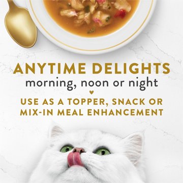 Fancy Feast Purina Lickable Wet Cat Food Broth Topper - Seafood Bisque and Accents of Real Lobster