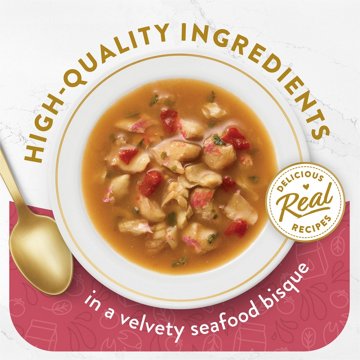 Fancy Feast Purina Lickable Wet Cat Food Broth Topper - Seafood Bisque and Accents of Real Lobster