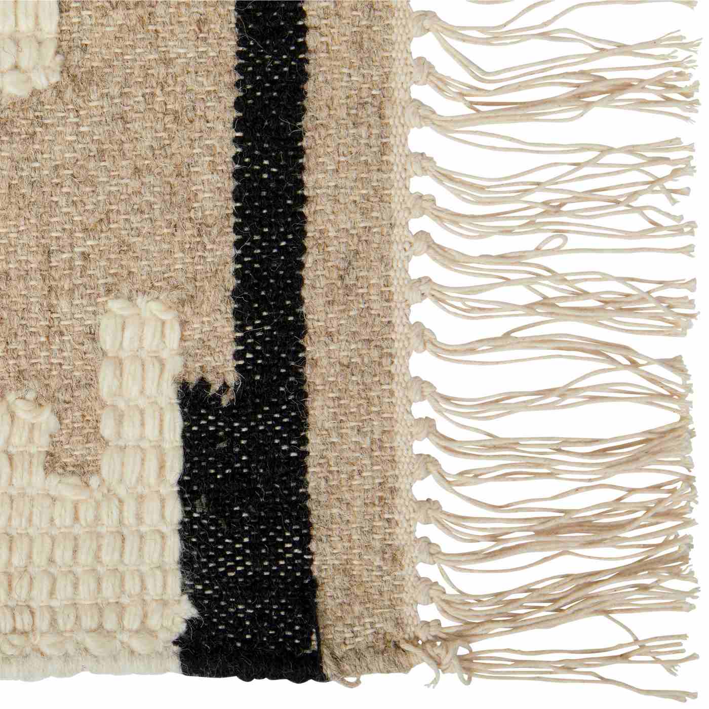 Haven + Key Wool & Cotton Accent Rug - Tan & Cream; image 2 of 2