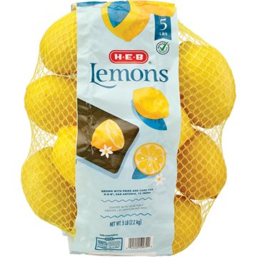 H-E-B Fresh Lemons, 5 lb bag