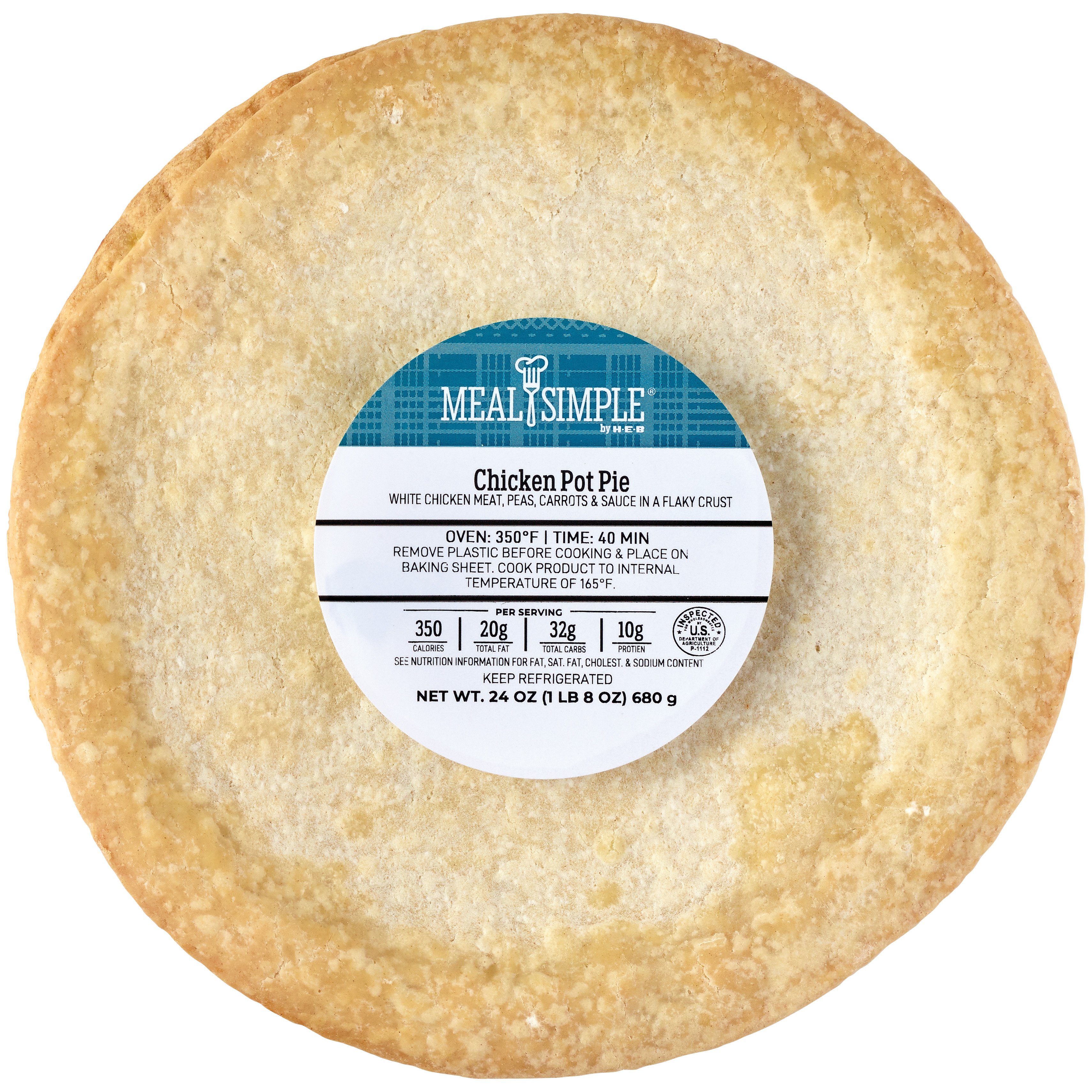 Meal Simple by H-E-B Chicken Pot Pie - Large, 24 oz