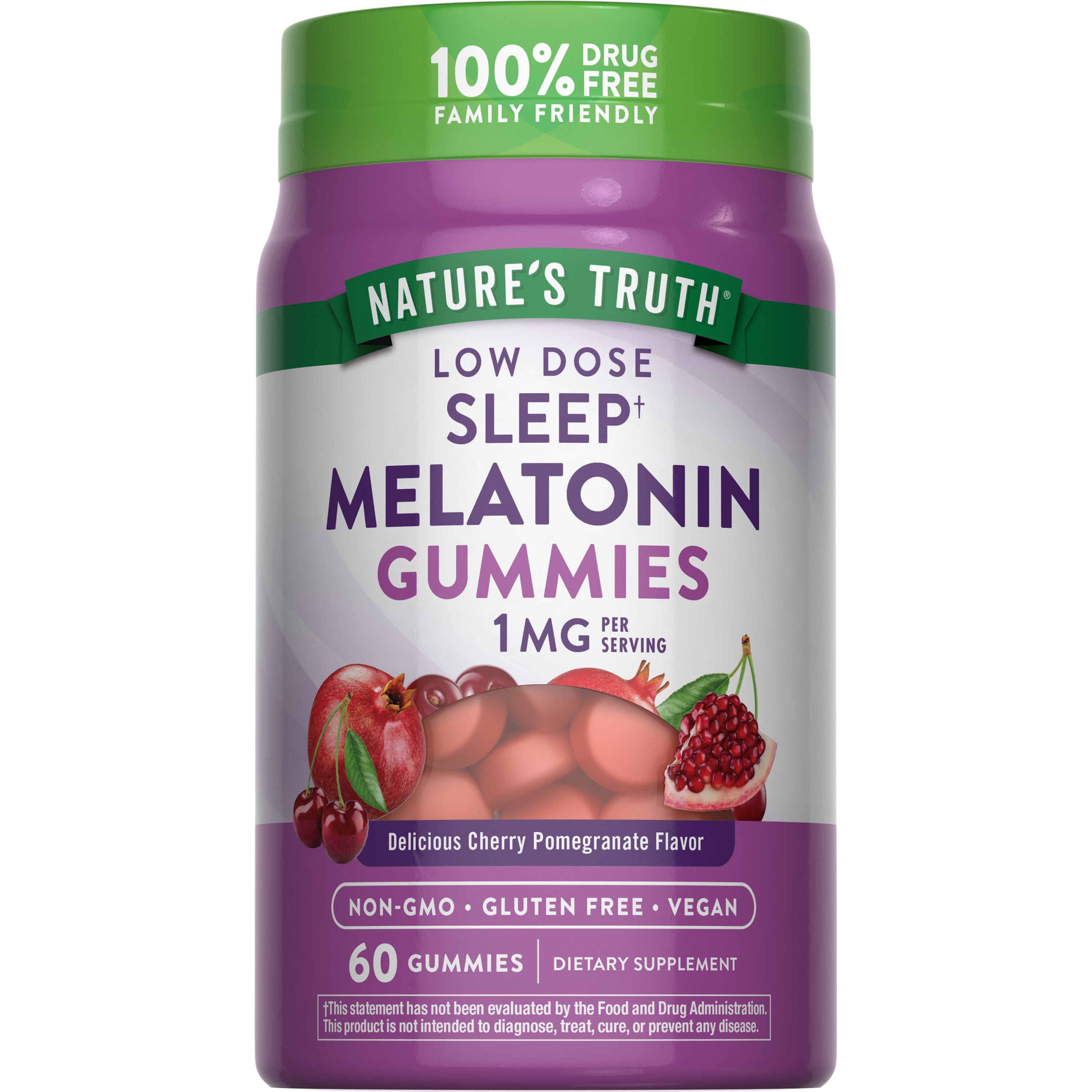 Nature's Truth Low Dose 1 Milligram Melatonin Gummies Shop Diet