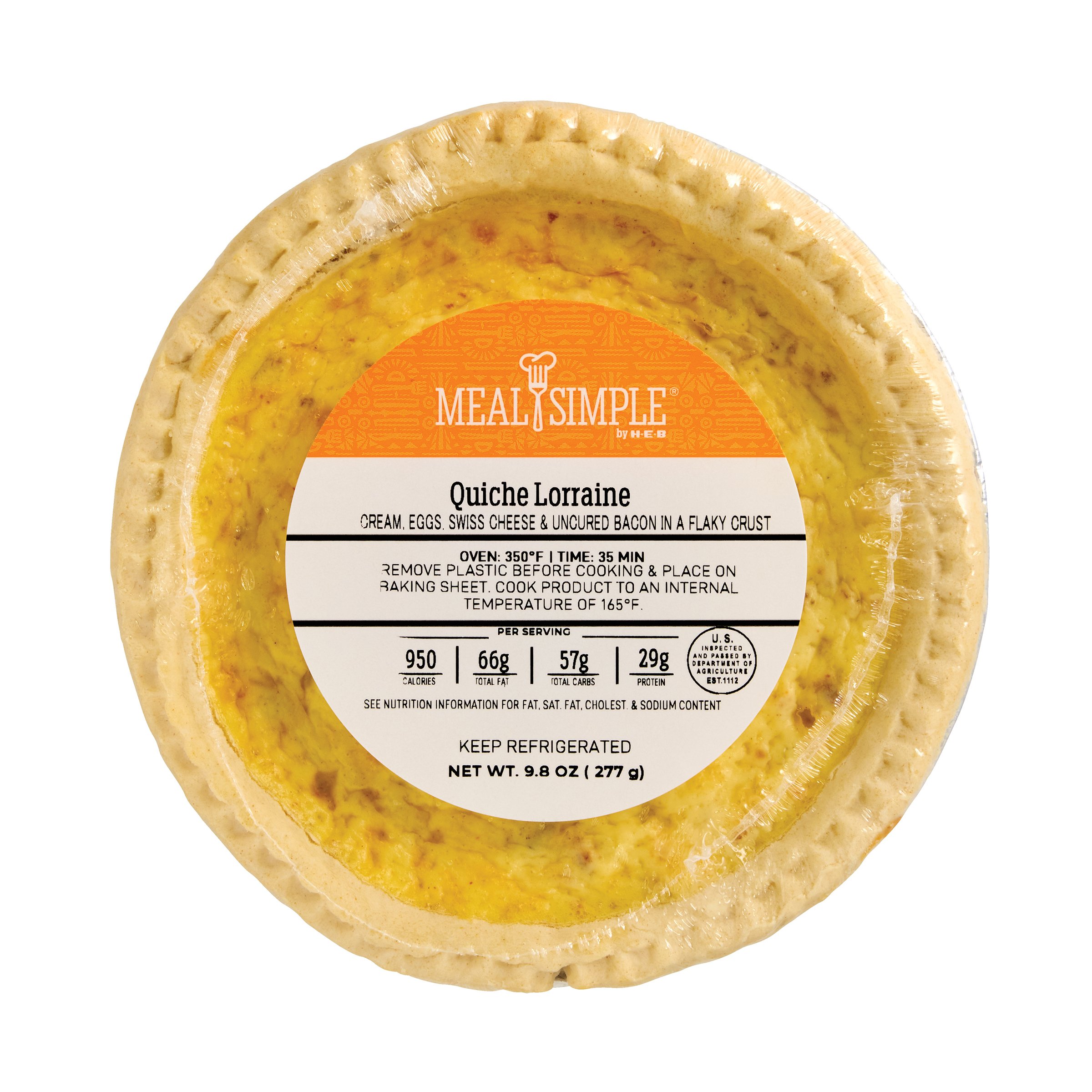 Meal Simple by H-E-B Quiche Lorraine - Small, 9.8 oz
