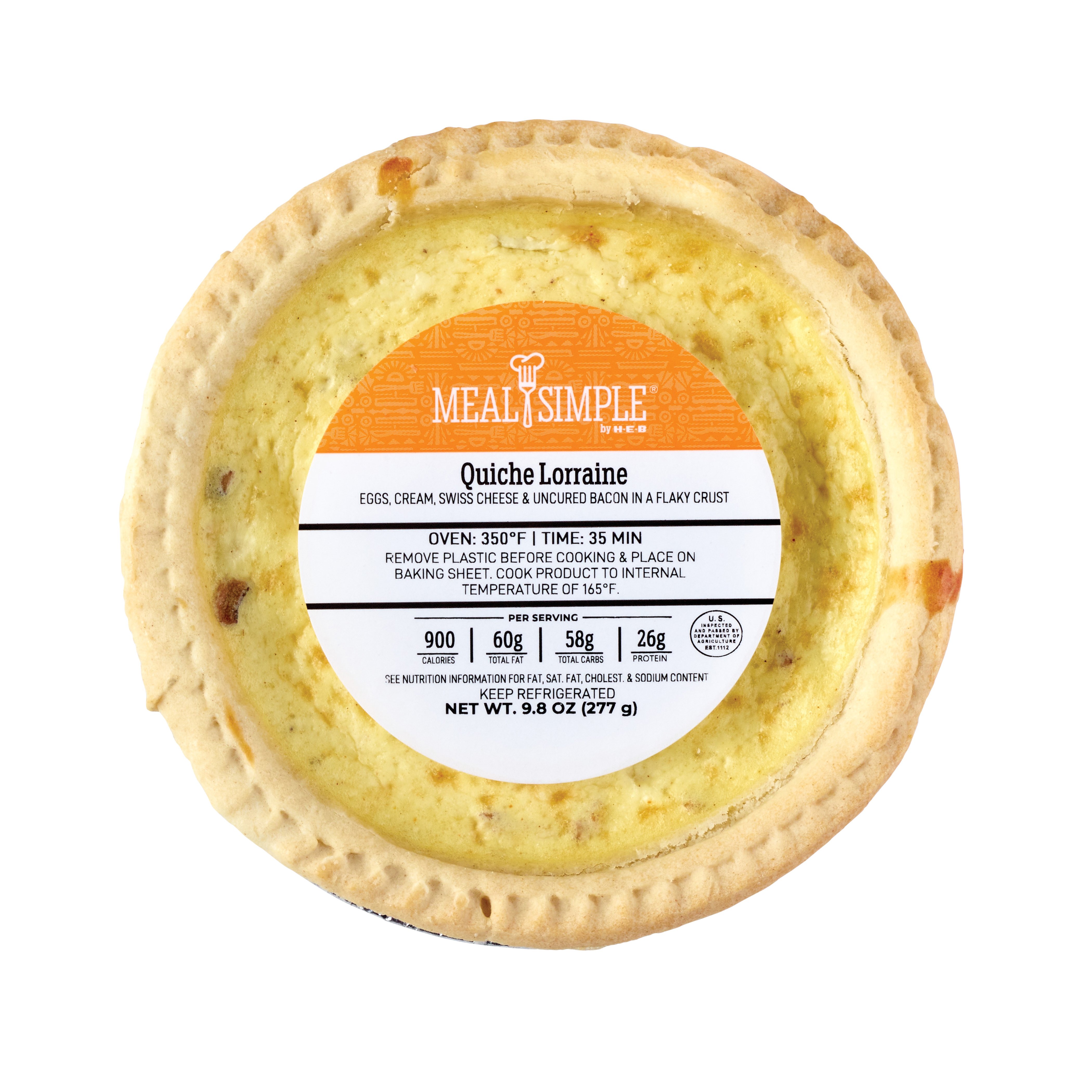 Meal Simple By H-E-B Quiche Lorraine - Small - Shop Entrees & Sides At ...