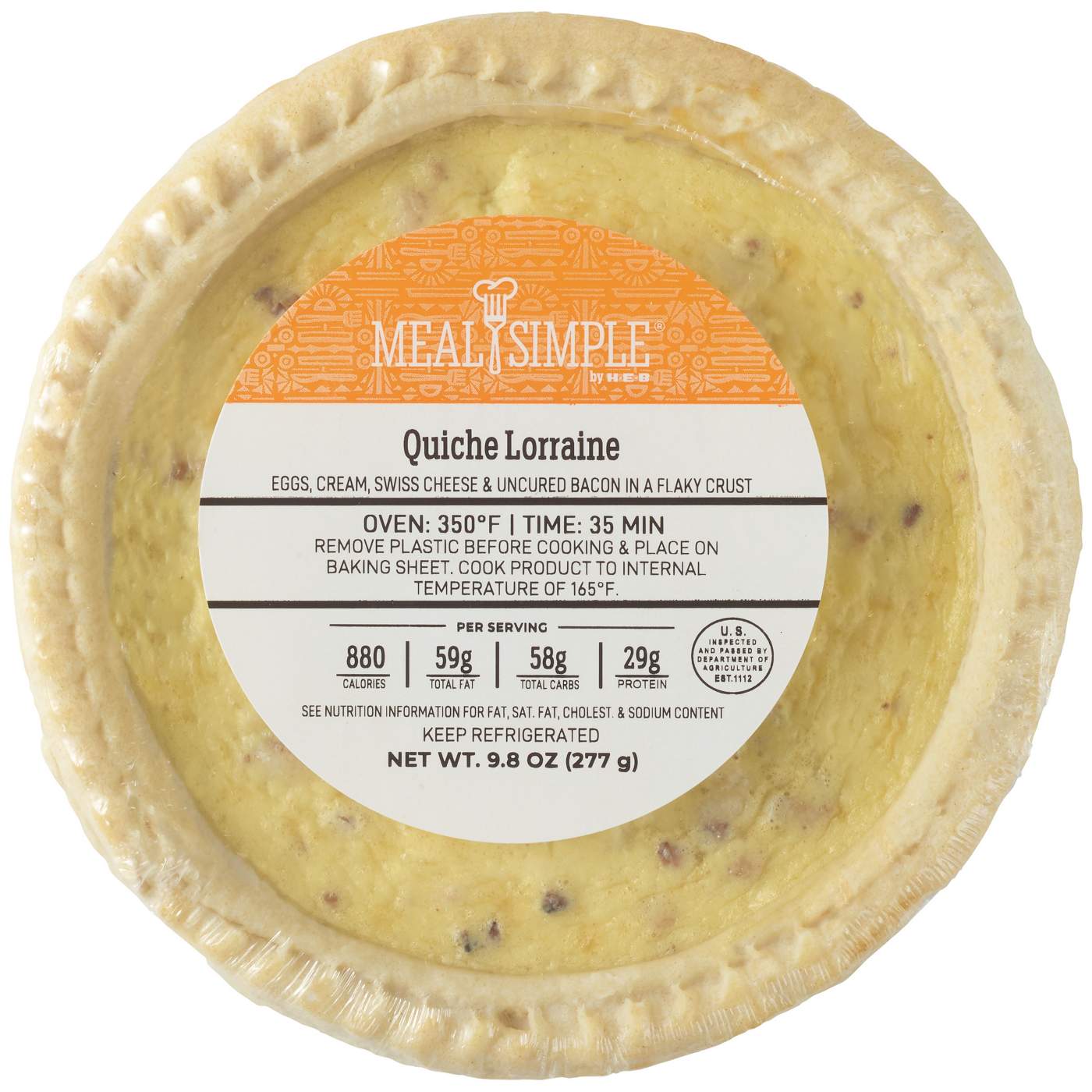 Meal Simple by H-E-B Quiche Lorraine - Small; image 3 of 3