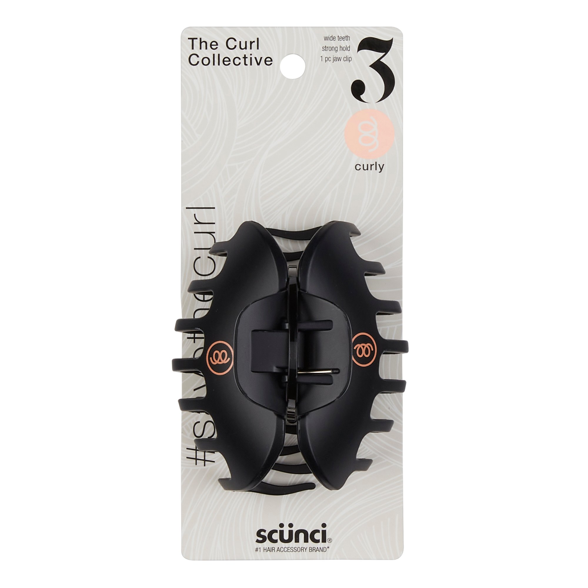 Scunci The Curl Collective Curly Jaw Clip Black Shop Hair accessories