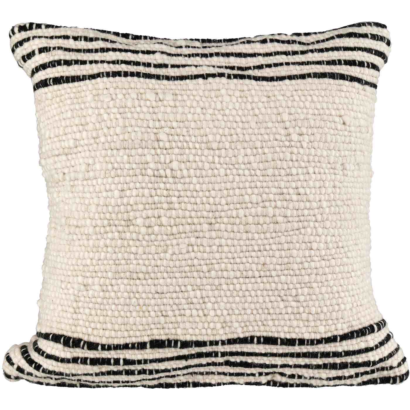 Haven + Key Striped & Textured Throw Pillow – Cream; image 1 of 3