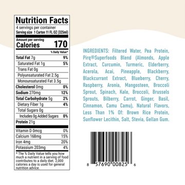 Pirq 21g Plant-Based Protein Shake 4 pk - Vanilla, 11 oz