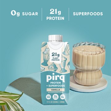Pirq 21g Plant-Based Protein Shake 4 pk - Vanilla, 11 oz
