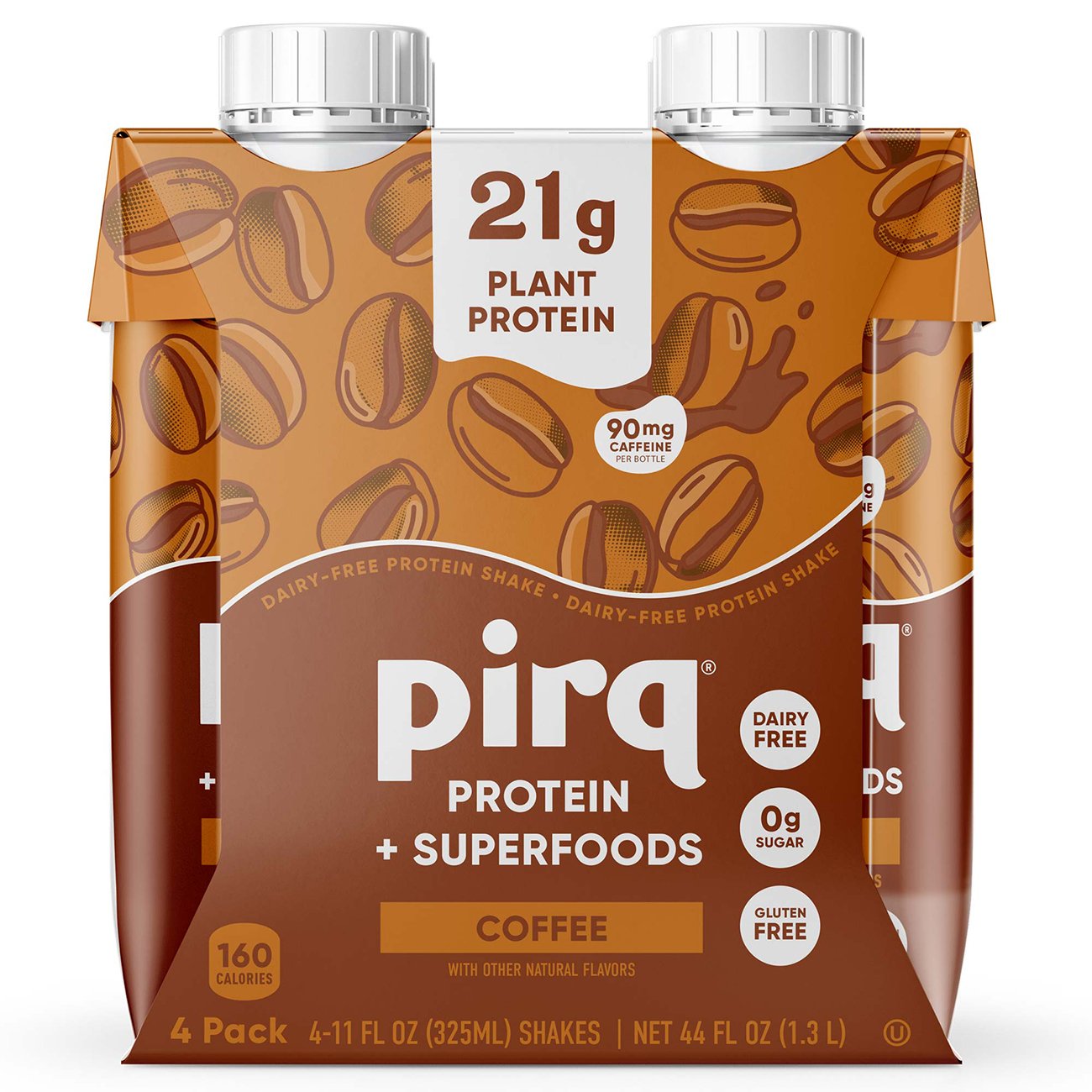 Pirq PlantBased Protein Shake 4 pk Caramel Coffee Shop Diet