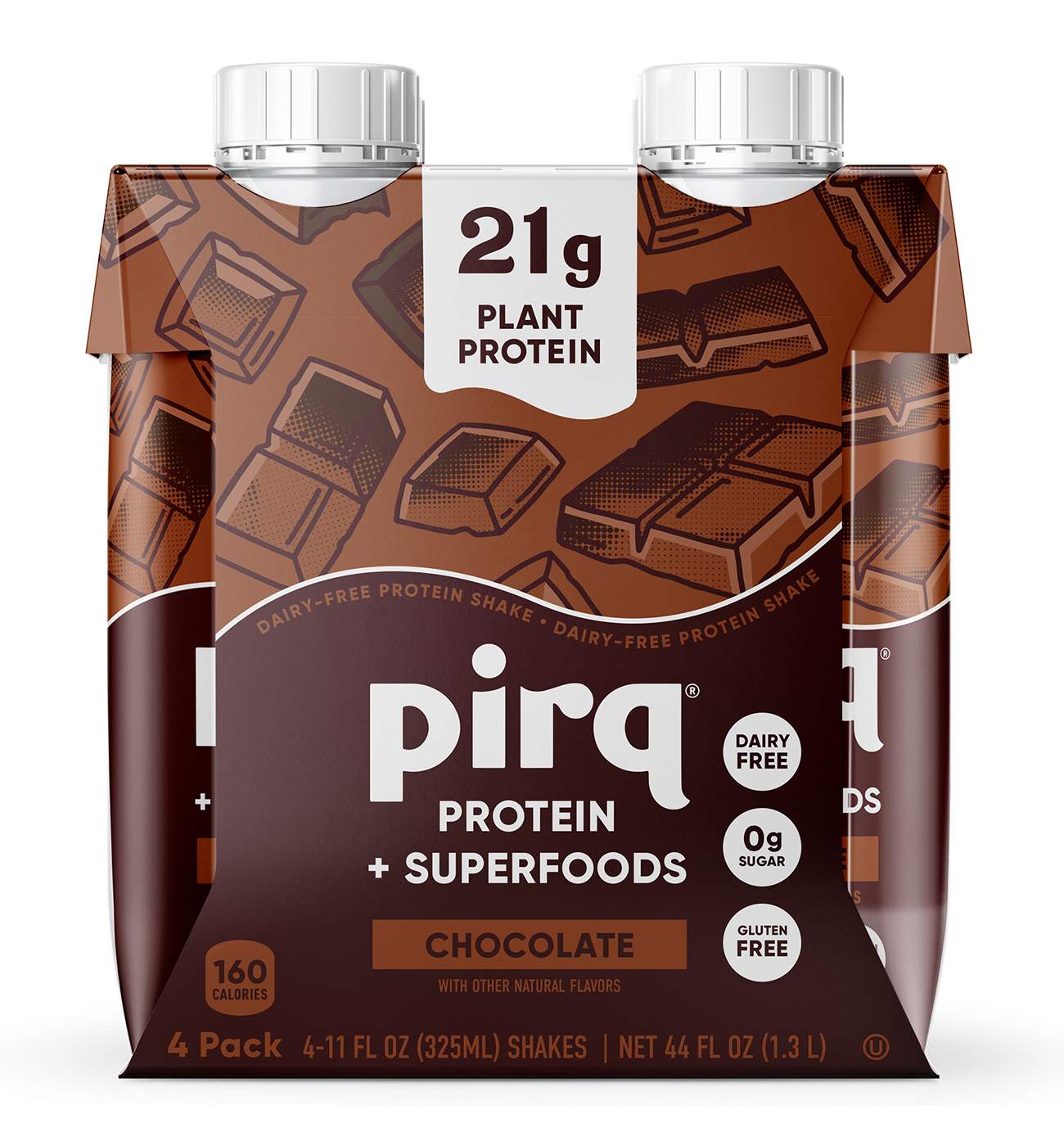 Pirq 21g Plant-Based Protein Shake 4 pk - Chocolate; image 1 of 5