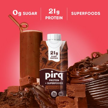 Pirq 21g Plant-Based Protein Shake 4 pk - Chocolate, 11 oz