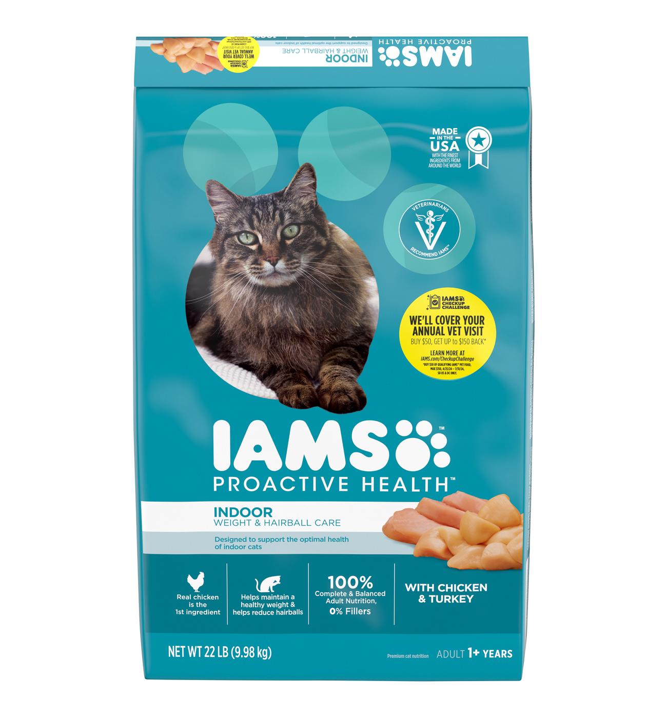 IAMS ProActive Health Indoor Weight & Hairball Care Dry Cat Food; image 1 of 5