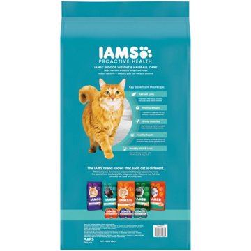 IAMS Proactive Health Adult Indoor Weight Control & Hairball Care Dry Cat Food - Chicken & Turkey Cat Kibble