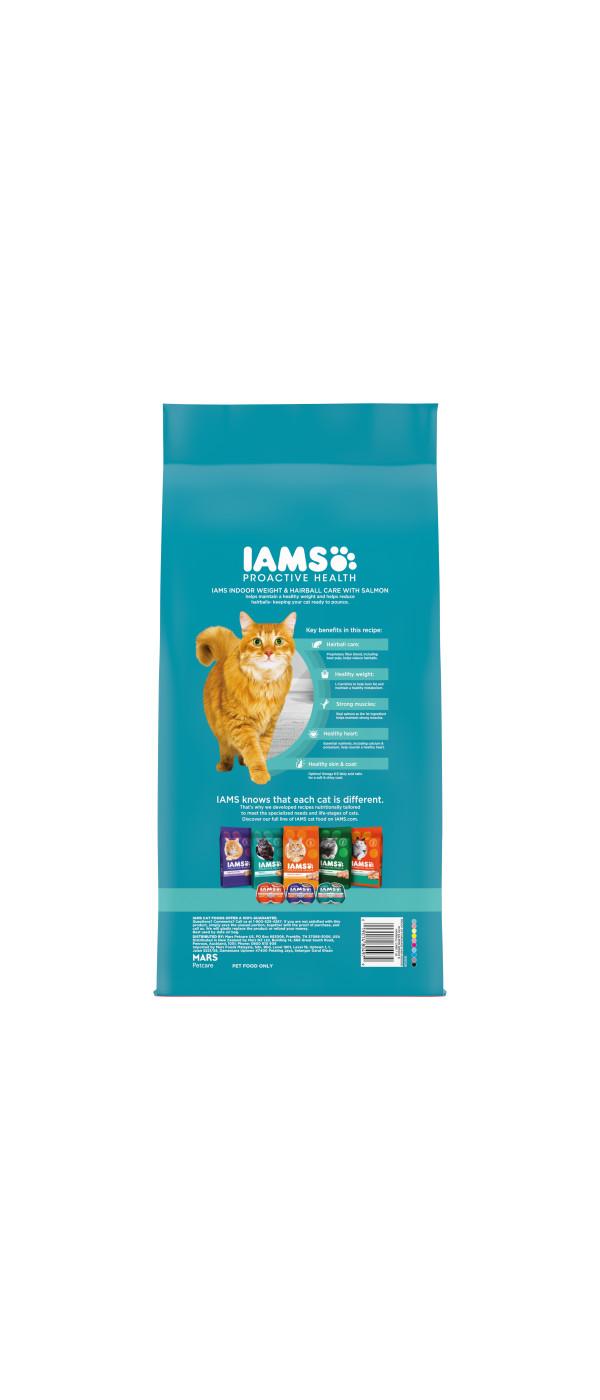 IAMS Proactive Health Indoor Weight & Hairball Care Salmon Dry Cat Food; image 4 of 5
