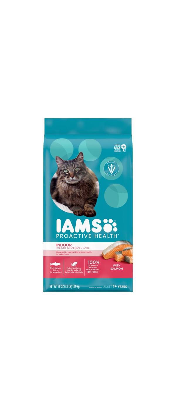 IAMS Proactive Health Indoor Weight & Hairball Care Salmon Dry Cat Food; image 1 of 5