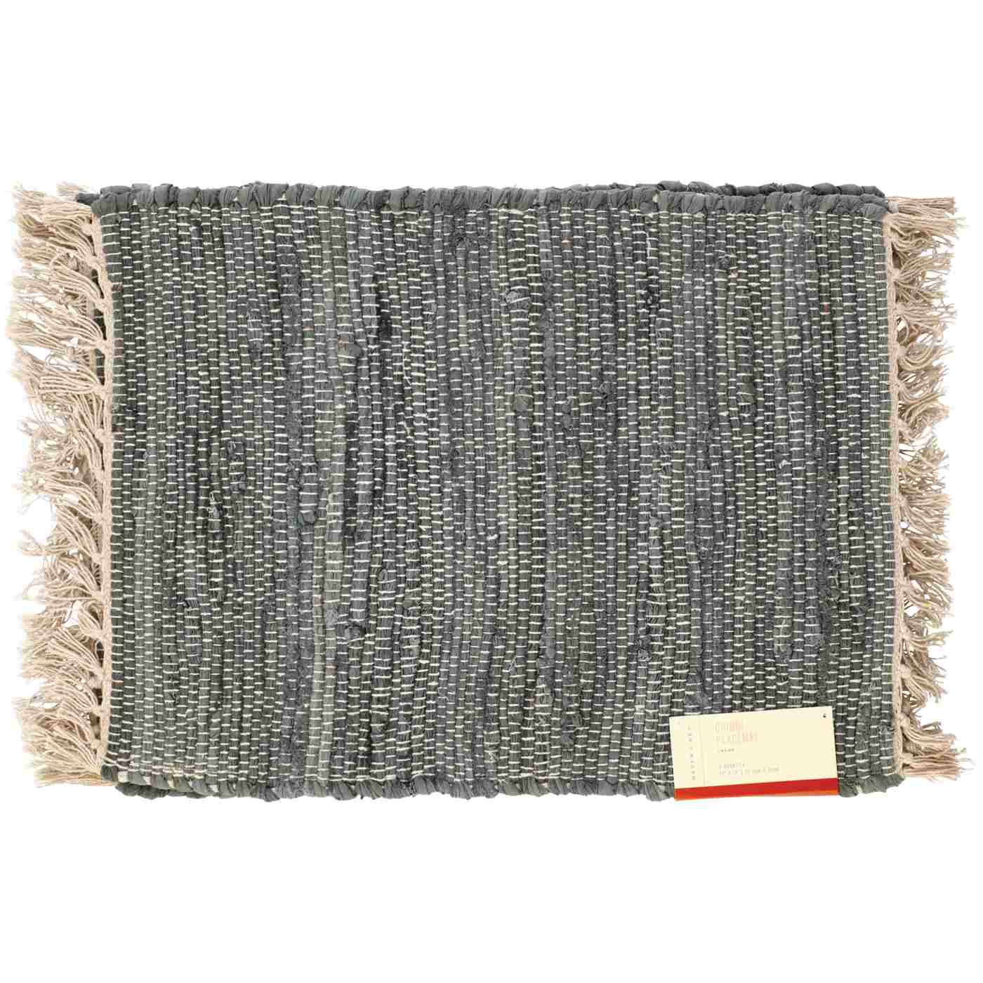 Haven + Key Chindi Cotton Placemats – Blue; image 1 of 2