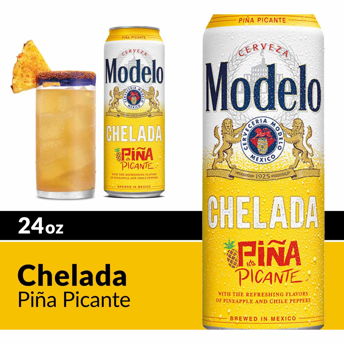 Modelo Chelada Pina Picante Mexican Import Flavored Beer 24 oz Can; image 2 of 8
