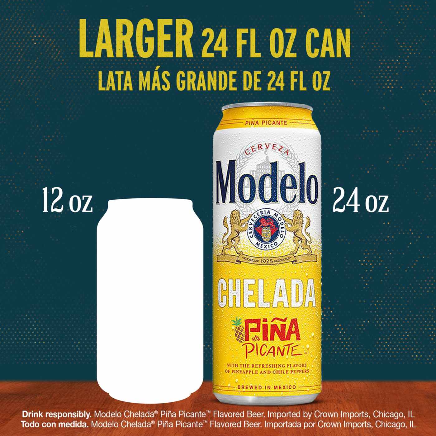 Modelo Chelada Pina Picante Mexican Import Flavored Beer 24 oz Can; image 4 of 8