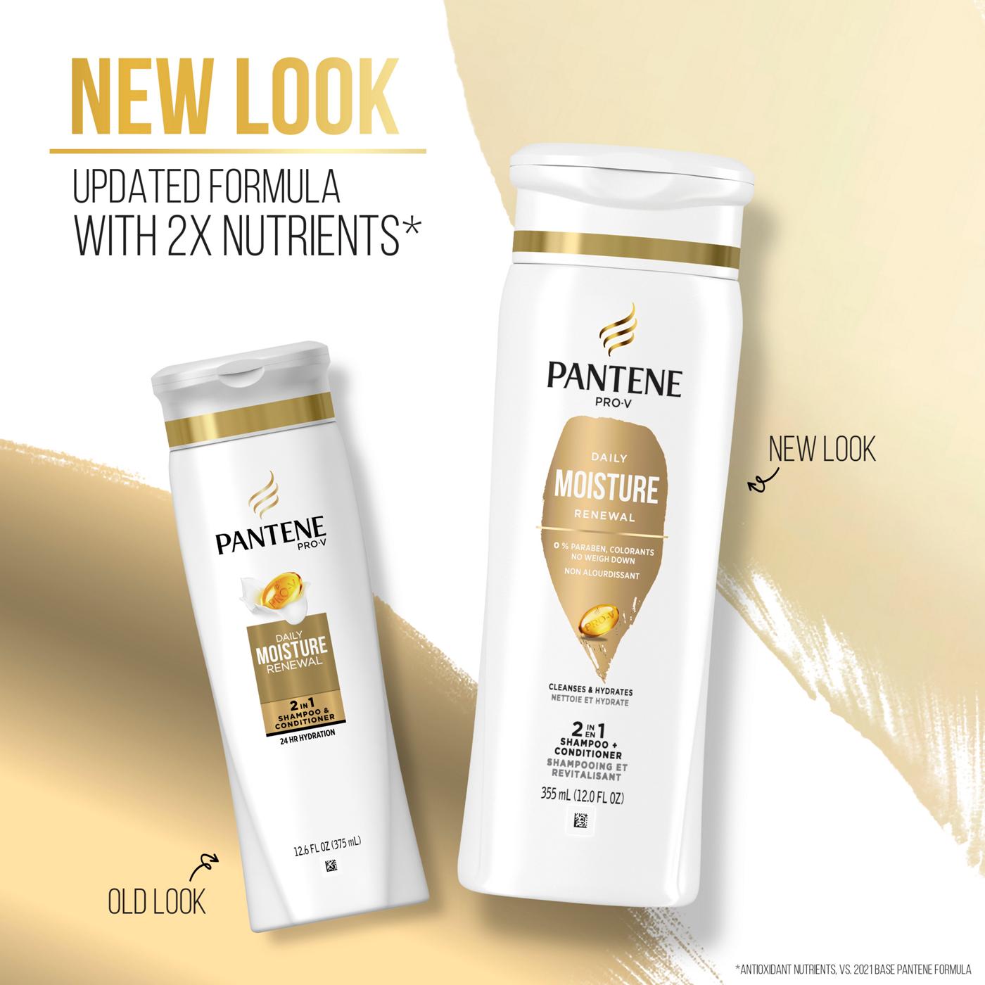 Pantene Pro-V Daily Moisture Renewal 2 in 1 Shampoo + Conditioner; image 3 of 8