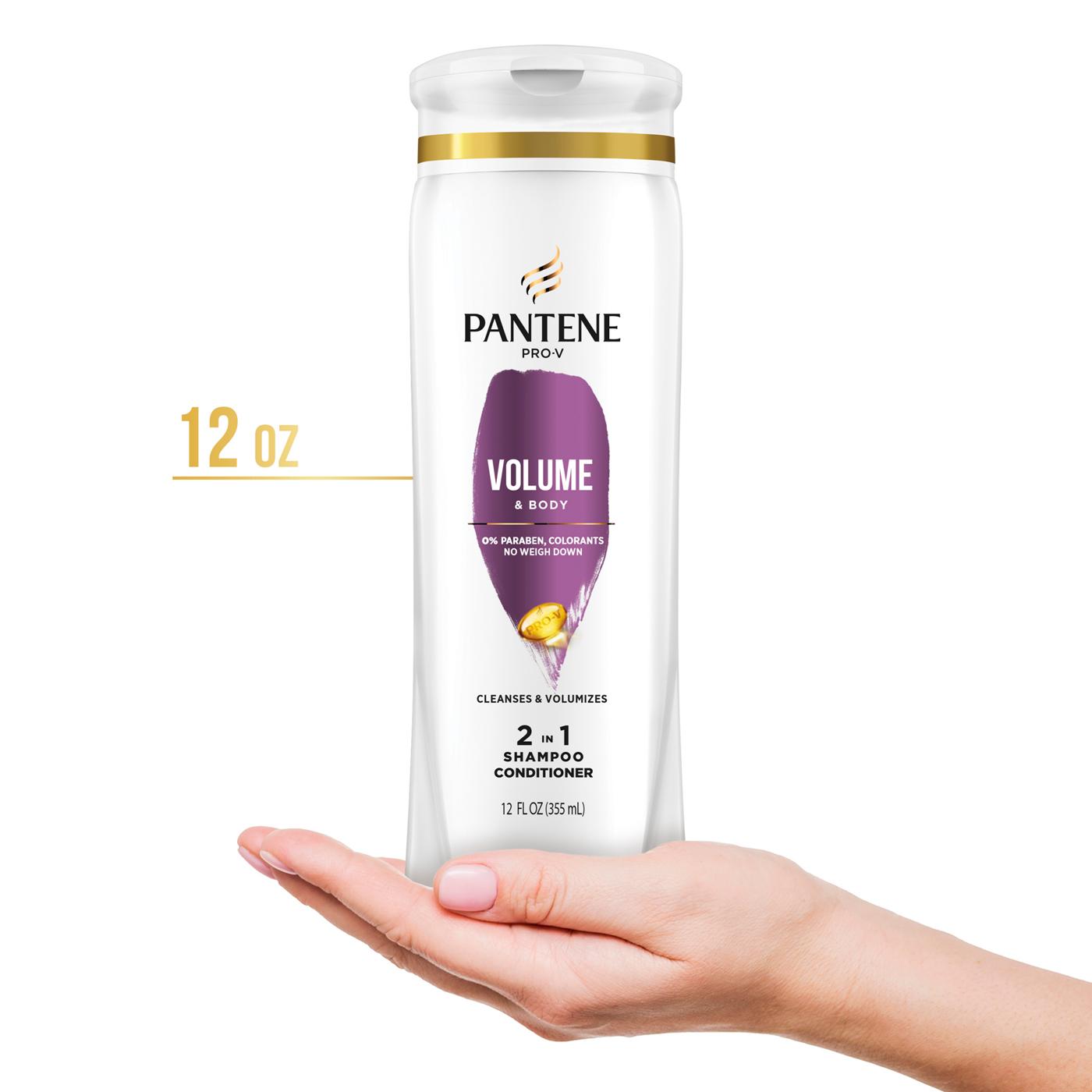 Pantene Pro-V Volume & Body 2 in 1 Shampoo + Conditioner; image 2 of 8
