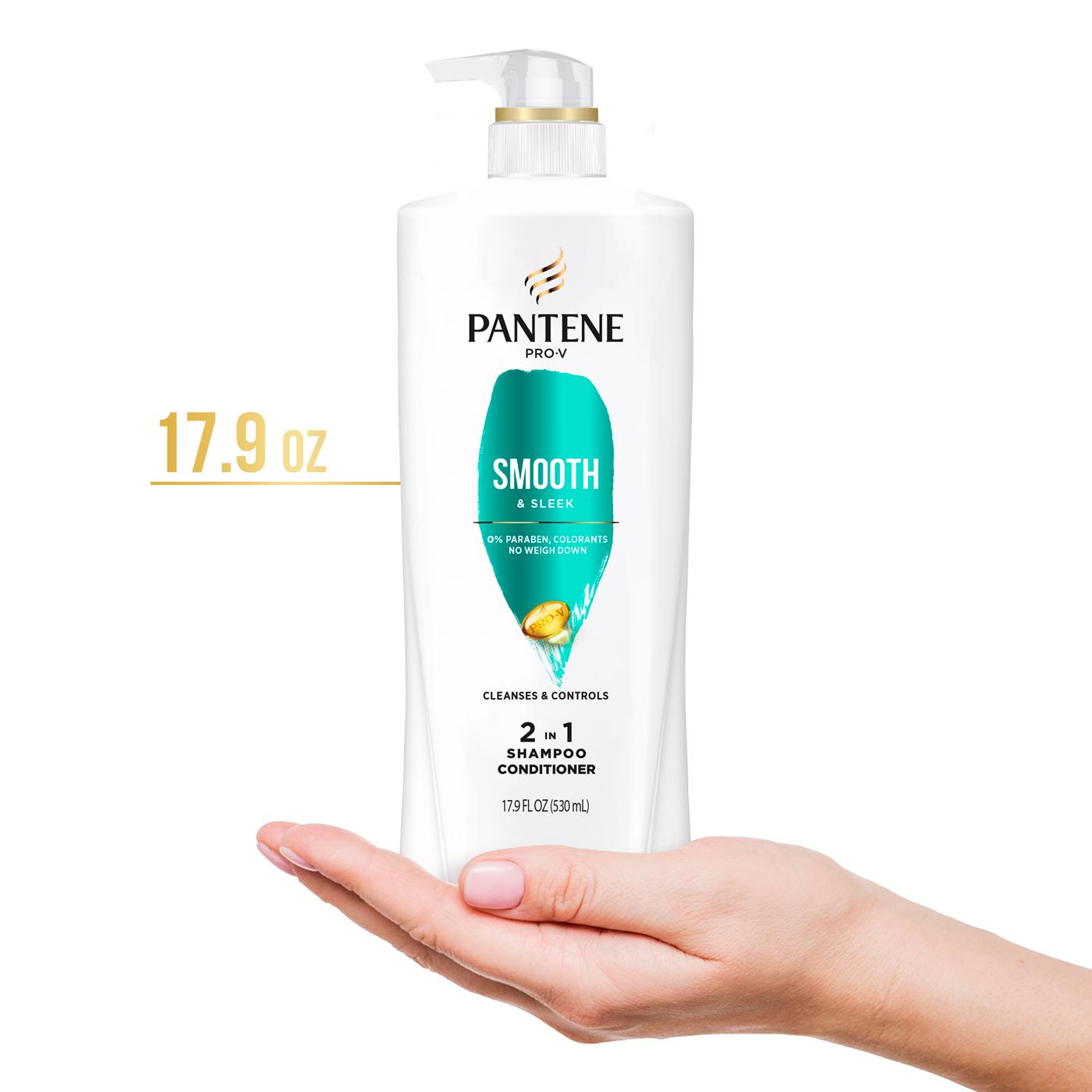 Pantene Pro-V Smooth & Sleek 2 in 1 Shampoo + Conditioner; image 5 of 9