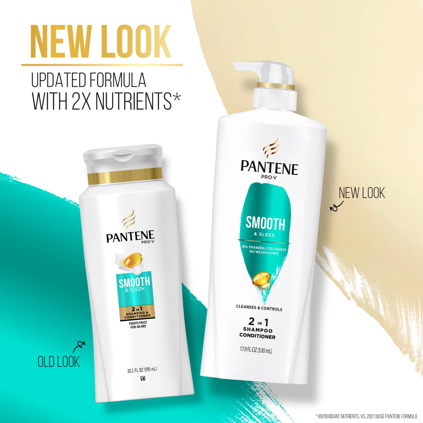 Pantene Pro-V Smooth & Sleek 2 in 1 Shampoo + Conditioner; image 9 of 9