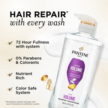 Pantene Sheer Volume 72 HR Fullness Shampoo