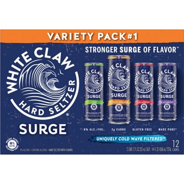 White Claw Surge Hard Seltzer Variety 12 pk Cans, 12 oz