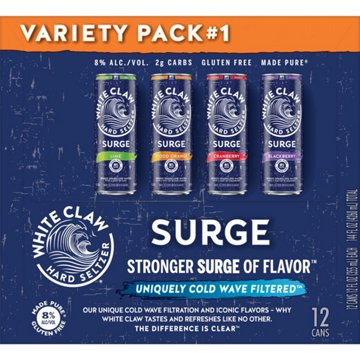 White Claw Surge Hard Seltzer Variety 12 pk Cans, 12 oz